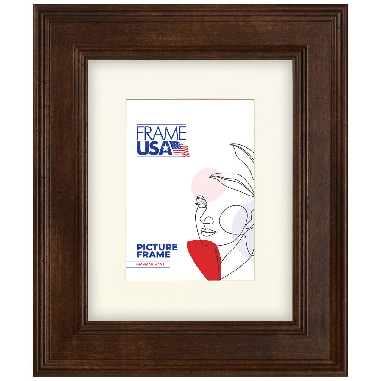 Frame USA Café Beveled Mocha Single Image Picture Frame with Mat